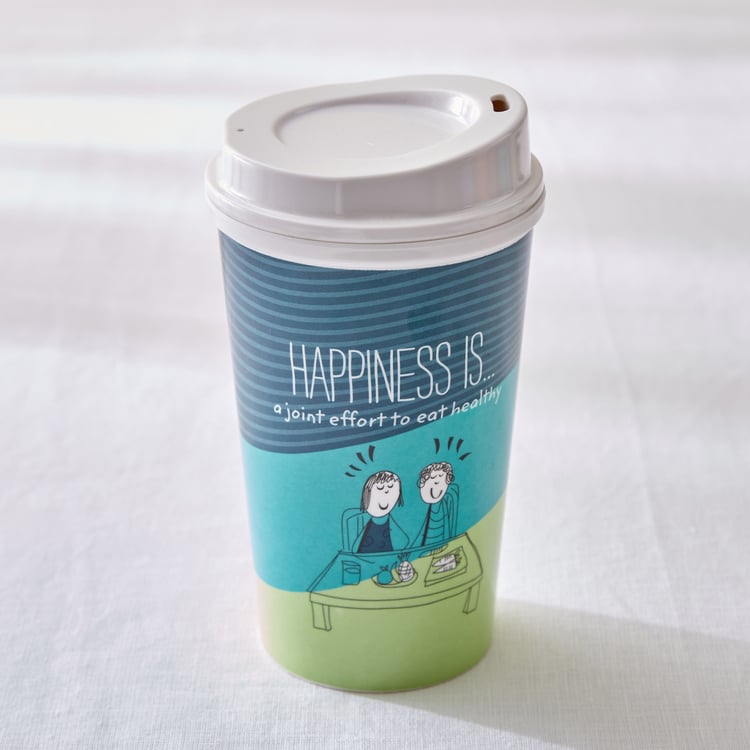 Melina Happiness Set of 2 Melamine Travel Flasks - 450ml