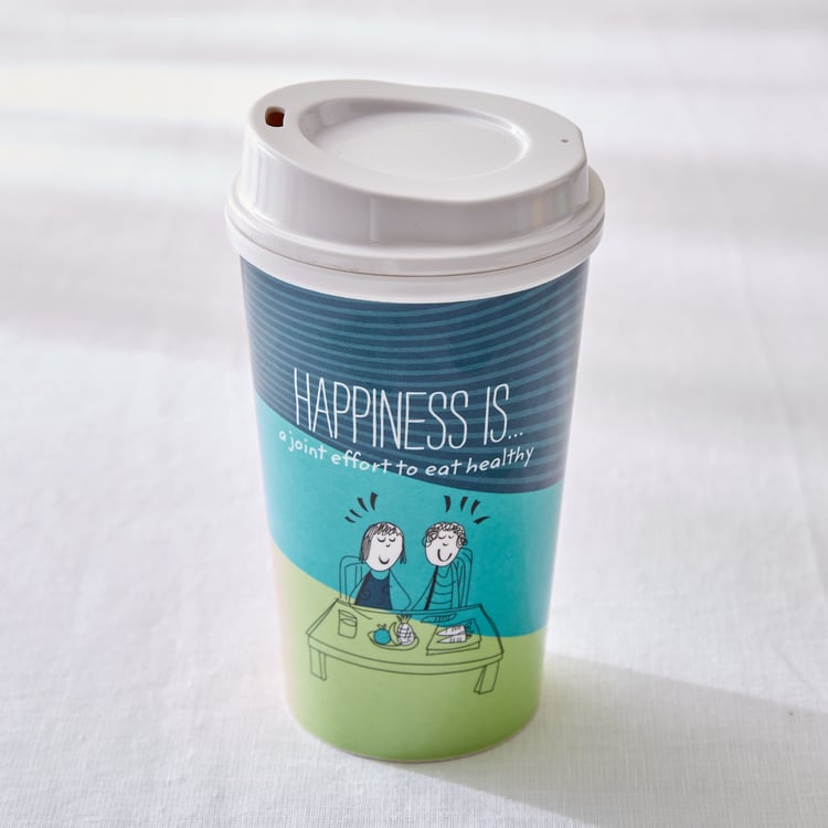 Melina Happiness Set of 2 Melamine Travel Flasks - 450ml