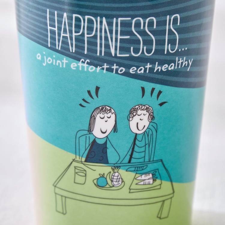 Melina Happiness Set of 2 Melamine Travel Flasks - 450ml