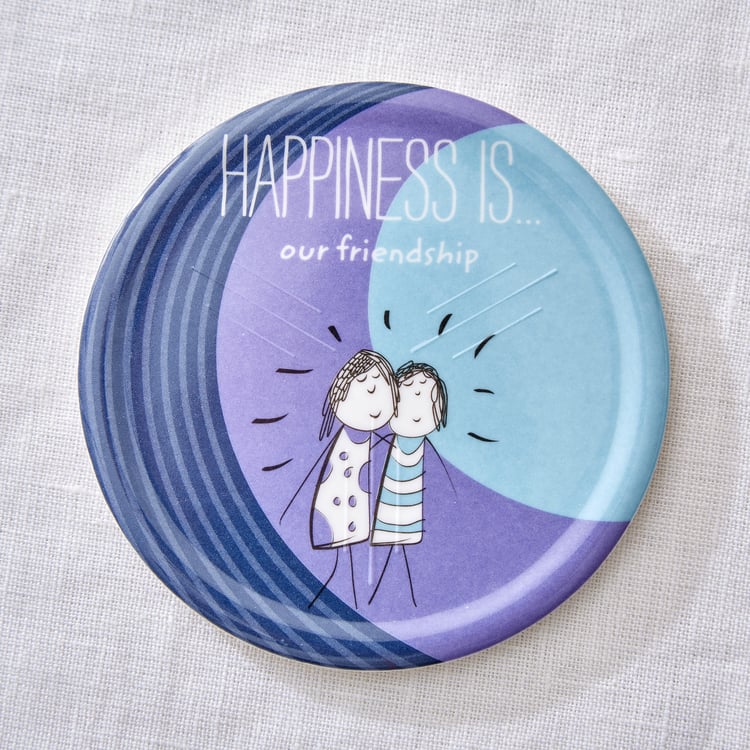 Melina Happiness Set of 6 Melamine Printed Coasters