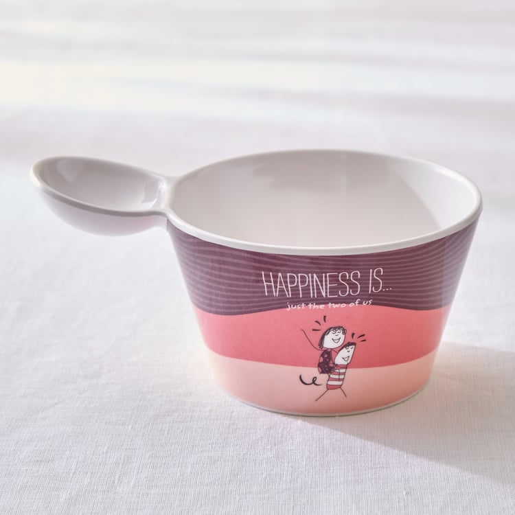 Melina Cooper Happiness Set of 2 Melamine Printed Serving Bowls - 600ml