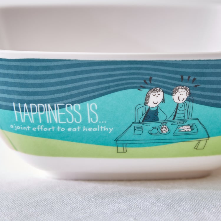 Melina Happiness Copper Set of 4 Melamine Printed Snack Bowls - 470ml