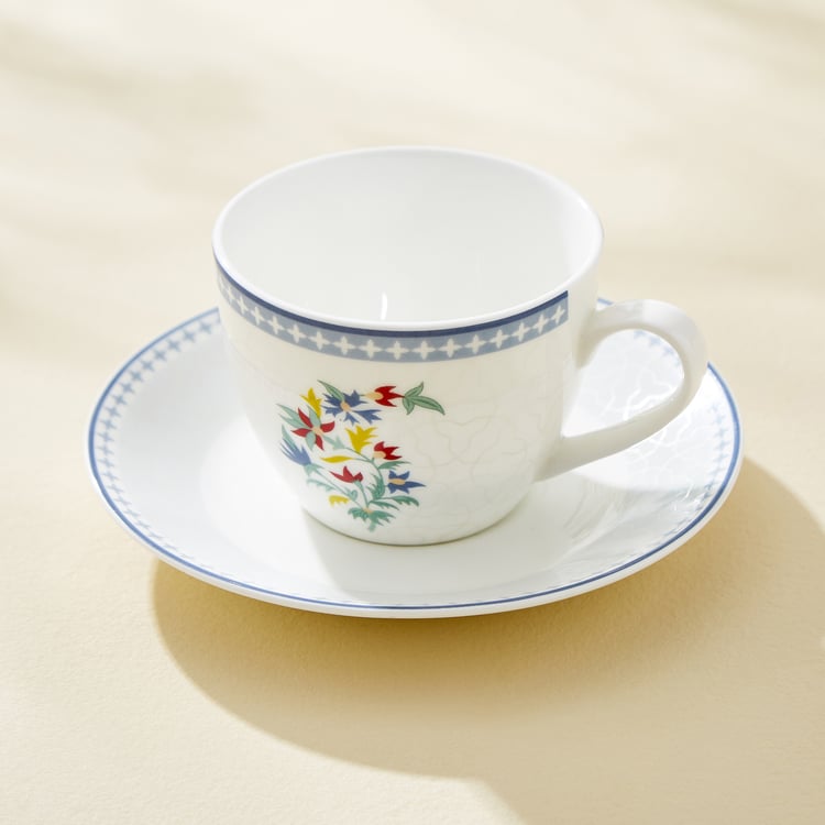 Lucas Balsam Bone China Printed Cup and Saucer - 210ml