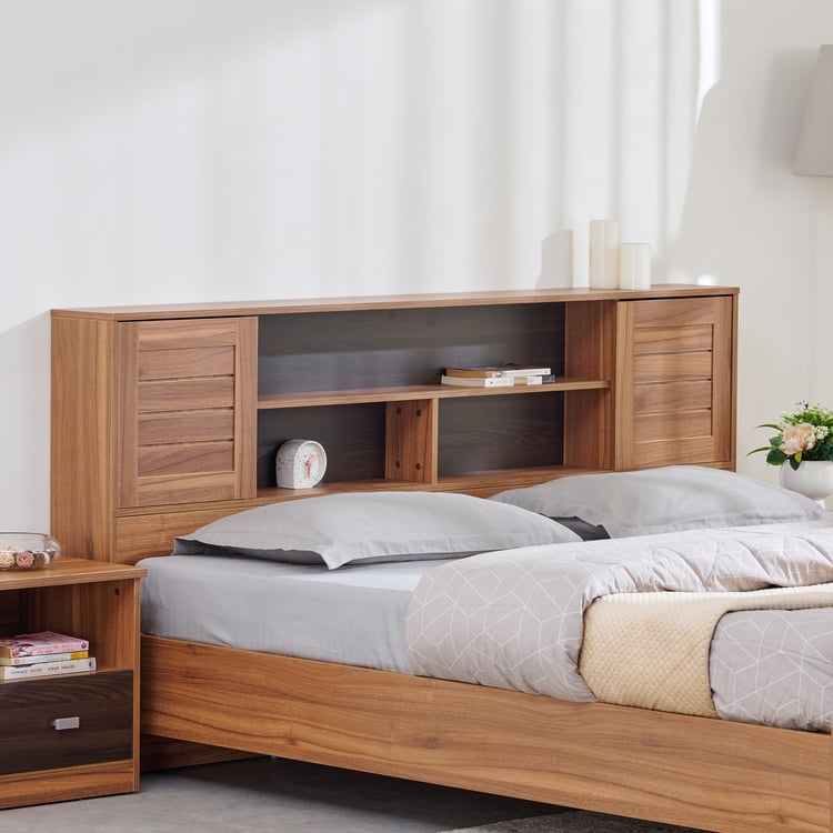 Helios Vincent King Bed - Brown