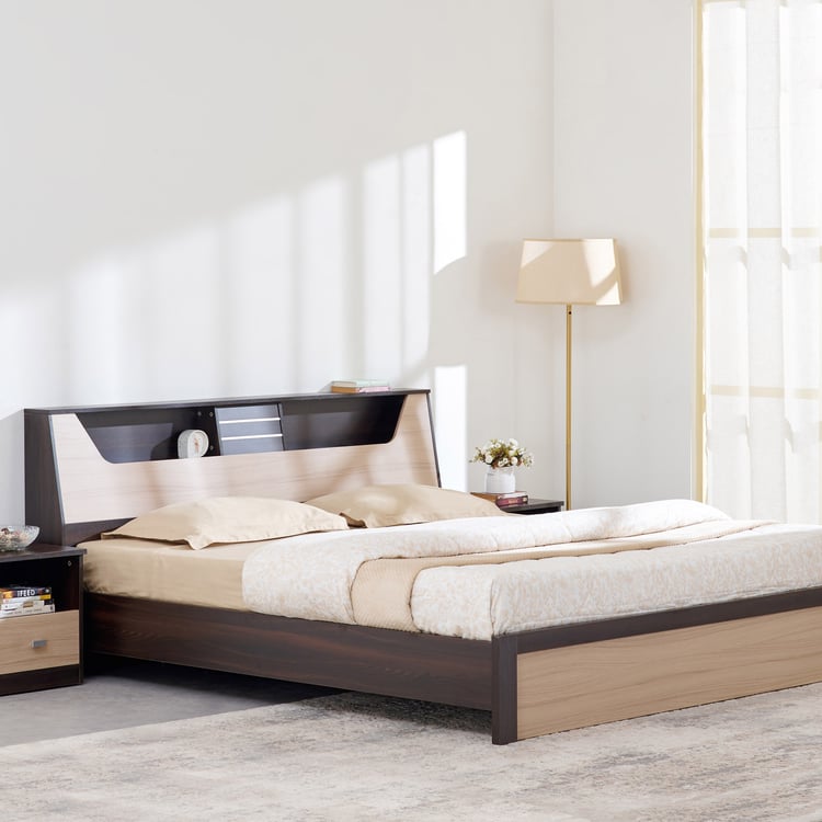 Helios Lawrence King Bed - Brown