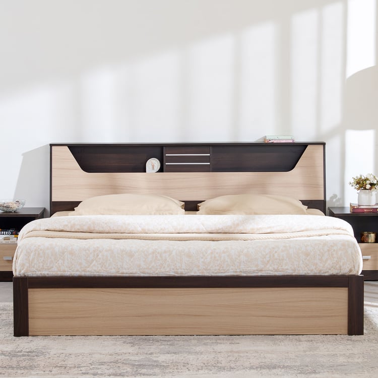 Helios Lawrence King Bed - Brown