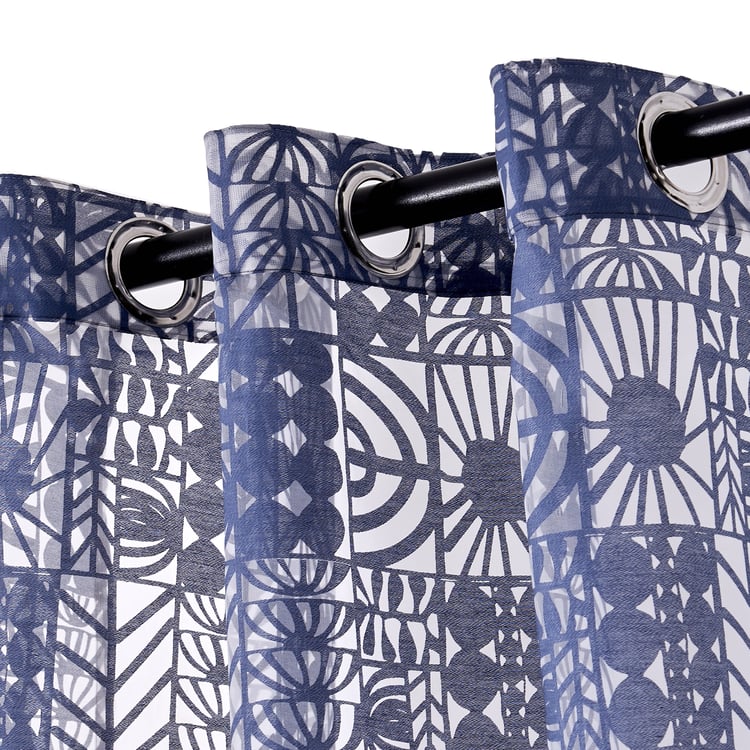 Chanderi Mayfly Set of 2 Sheer Door Curtains - 7ft
