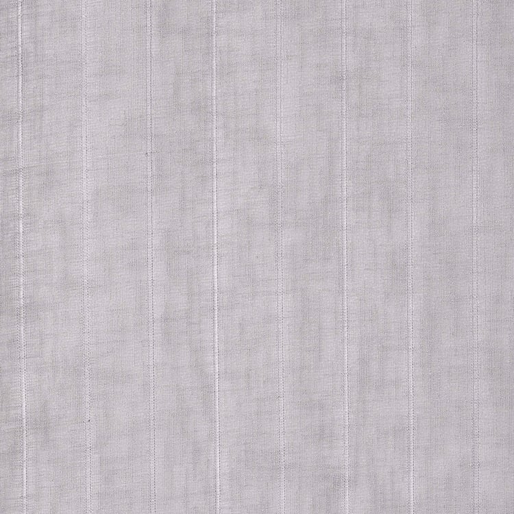 Chanderi Set of 2 Striped Sheer Door Curtains - 7ft