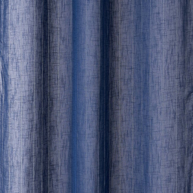 Chanderi Set of 2 Striped Sheer Door Curtains - 7ft