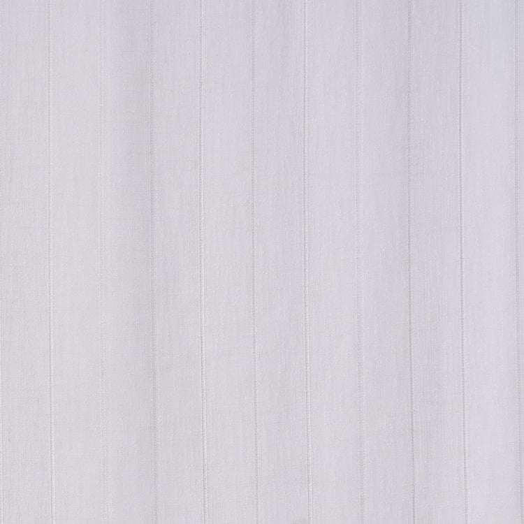 Chanderi Set of 2 Striped Sheer Door Curtains - 7ft