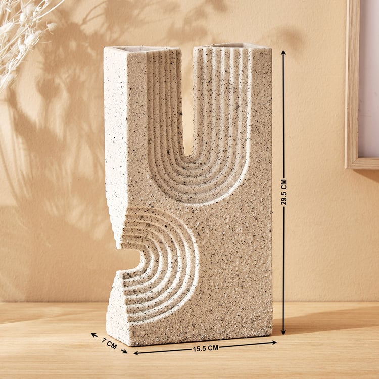 Natura Polyresin Block Vase