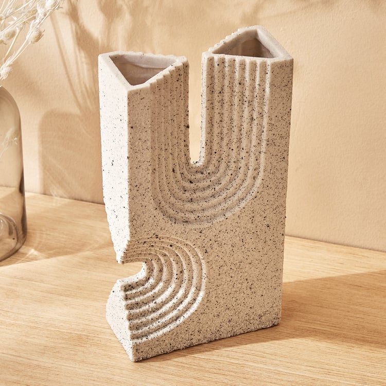 Natura Polyresin Block Vase