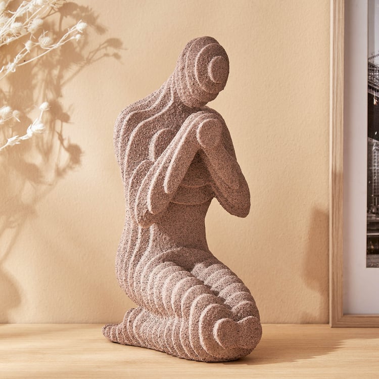 Natura Polyresin Kneeling Human Figurine