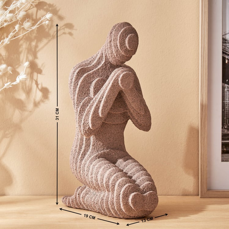 Natura Polyresin Kneeling Human Figurine