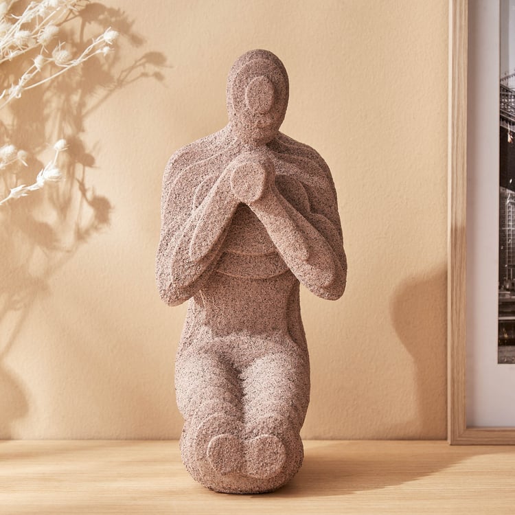 Natura Polyresin Kneeling Human Figurine