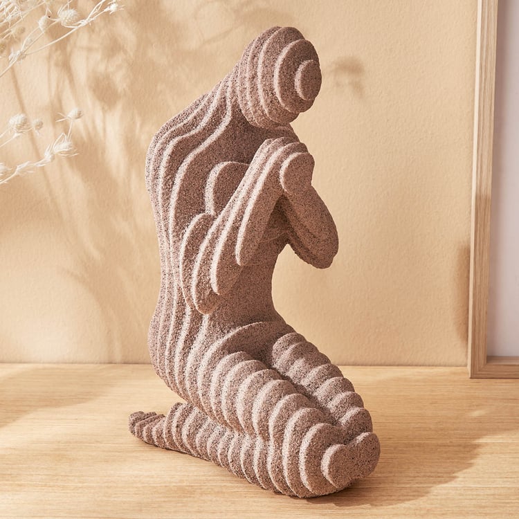 Natura Polyresin Kneeling Human Figurine