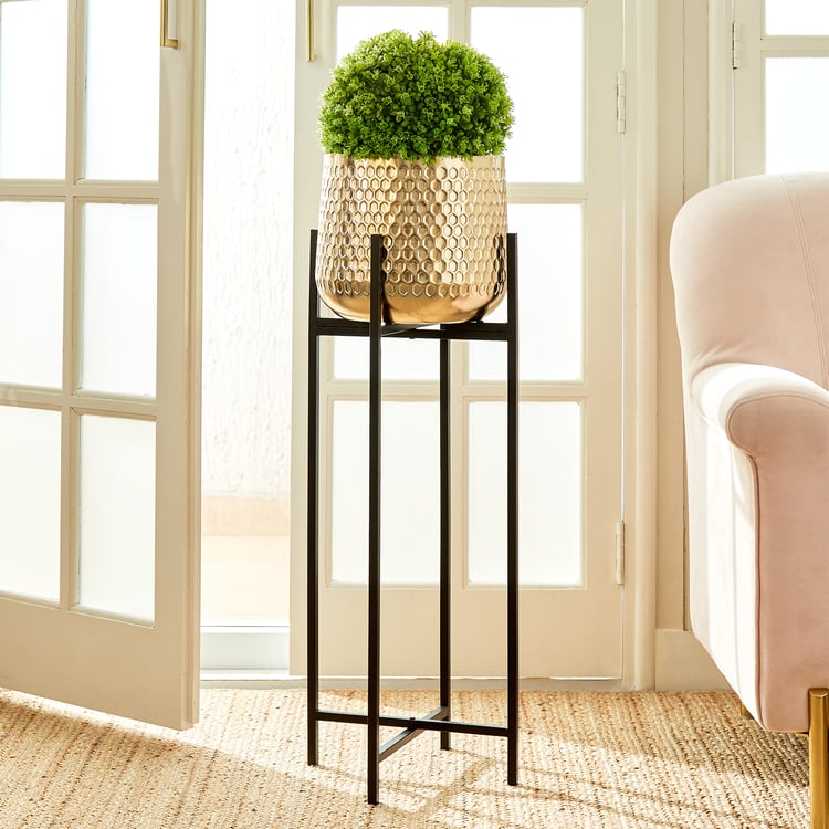 Gardenia Metal Hammered Floor Planter with Stand