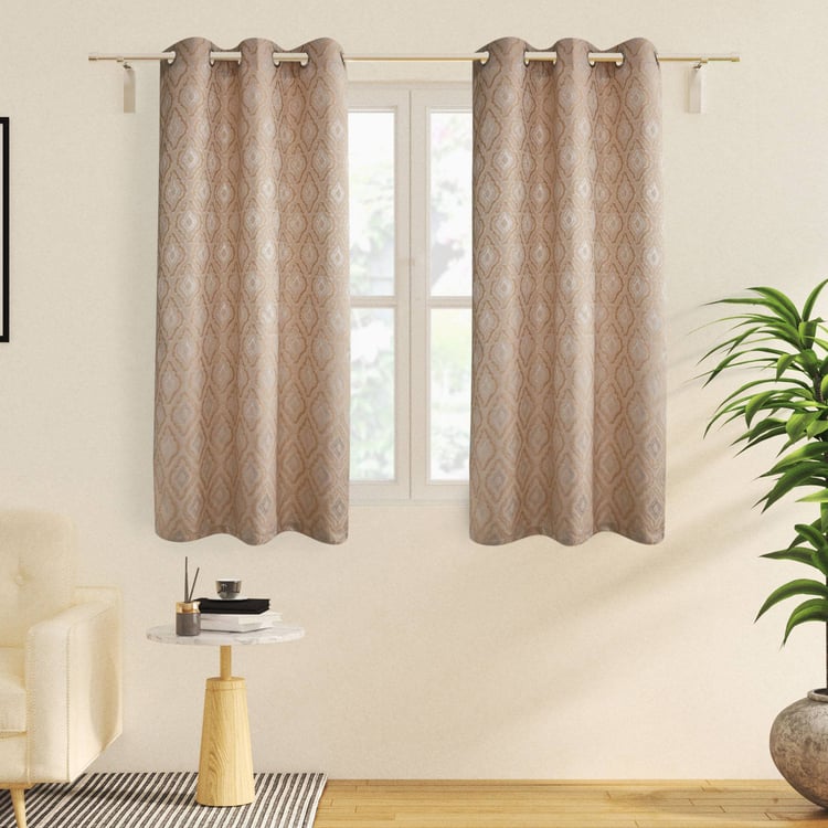 Sketch Hedgegrow Set of 2 Jacquard Light Filtering Window Curtains