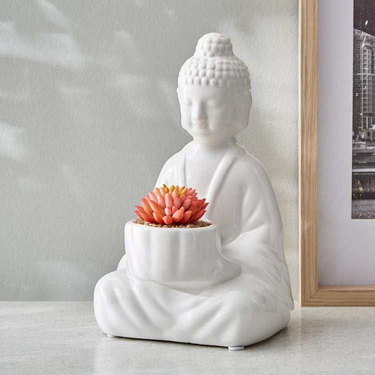 Gloria Divine Artificial Succulent in Ceramic Buddha Pot