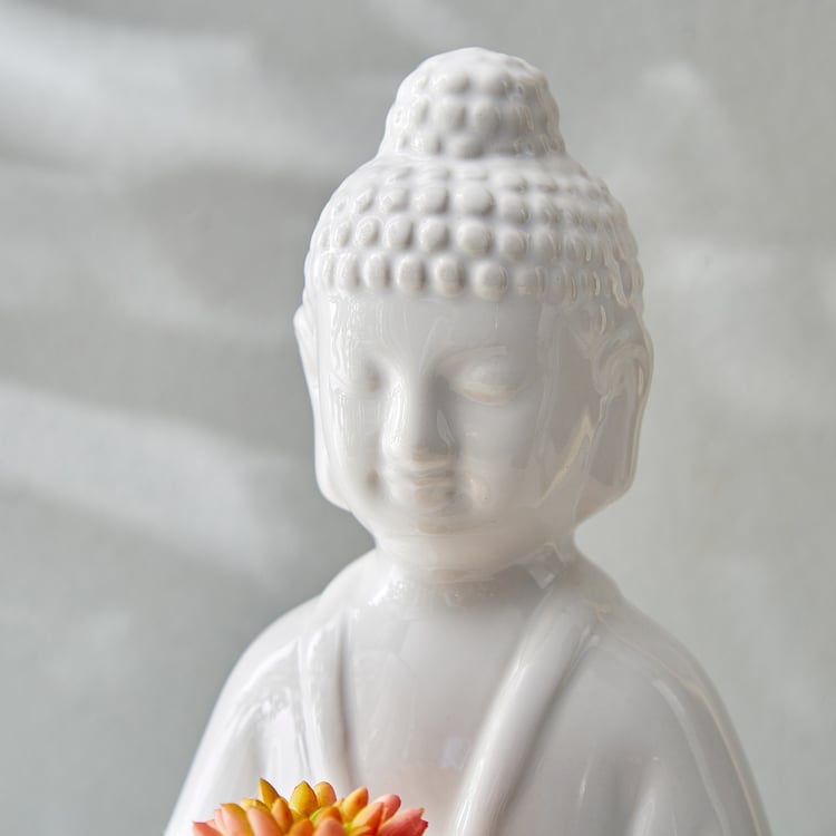 Gloria Divine Artificial Succulent in Ceramic Buddha Pot