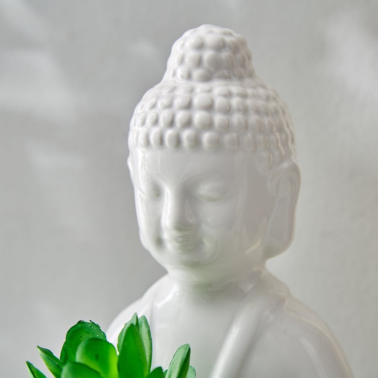 Gloria Divine Artificial Succulent in Ceramic Buddha Pot