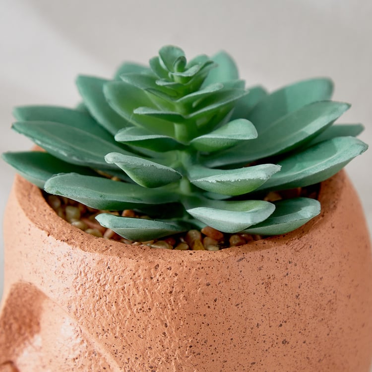 Gloria Human Artificial Succulent in Polyresin Planter