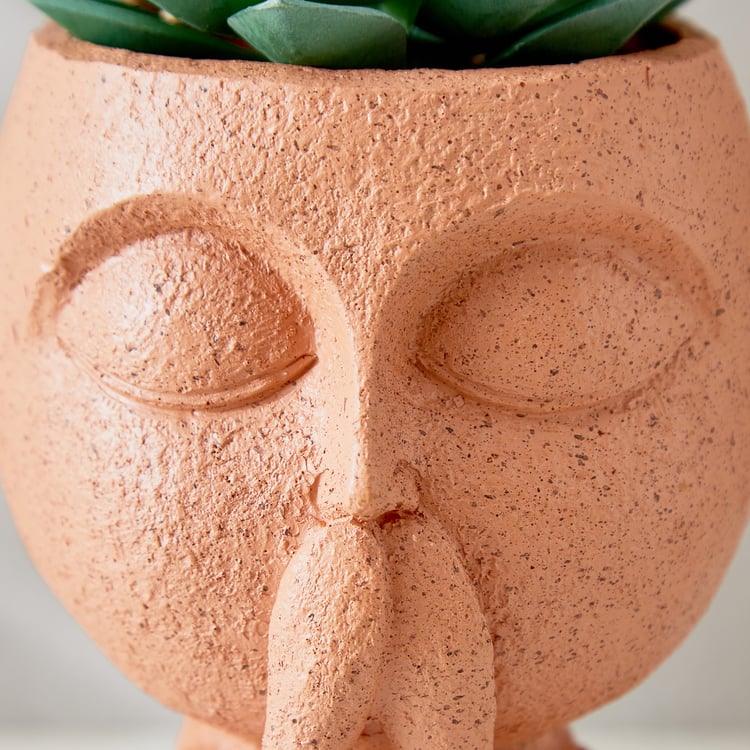 Gloria Human Artificial Succulent in Polyresin Planter