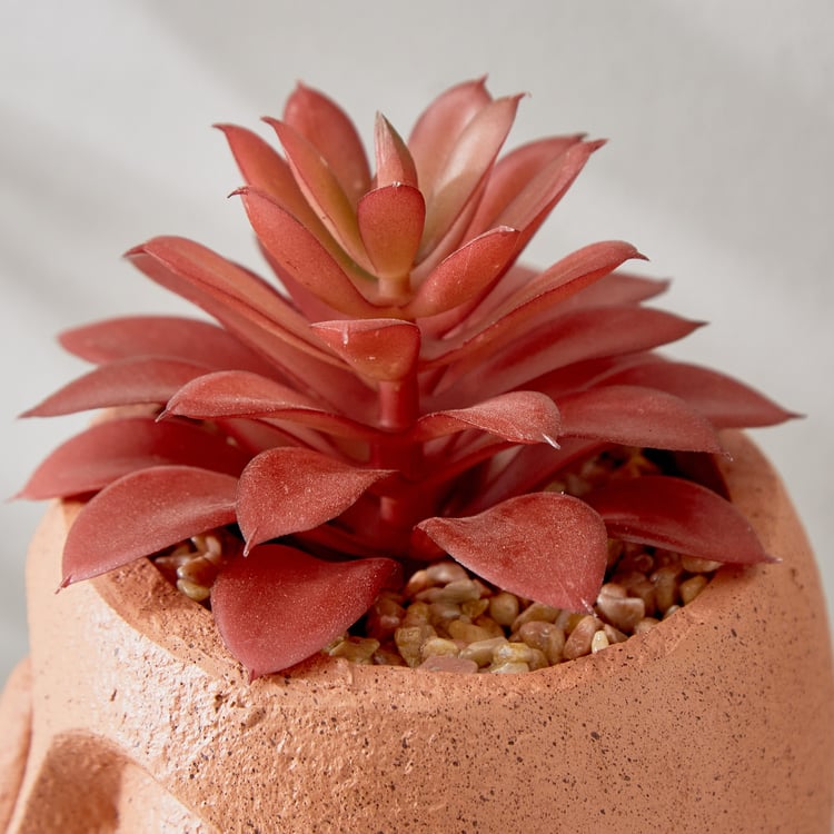 Gloria Human Artificial Succulent in Polyresin Pot