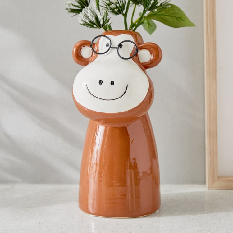 Gloria Seasons Ceramic Monkey Planter