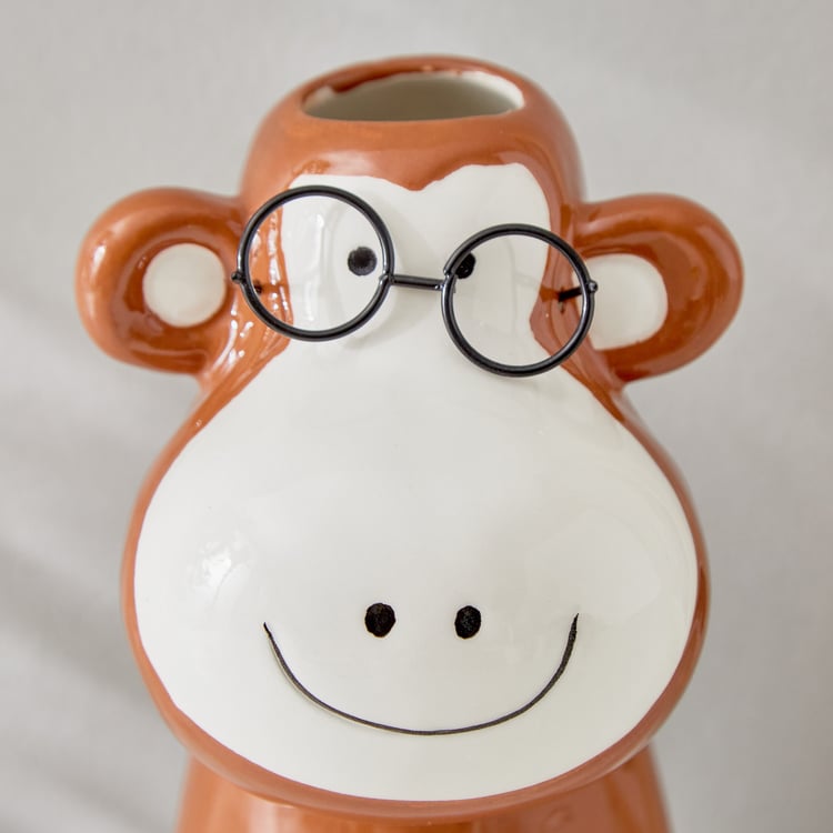 Gloria Seasons Ceramic Monkey Planter