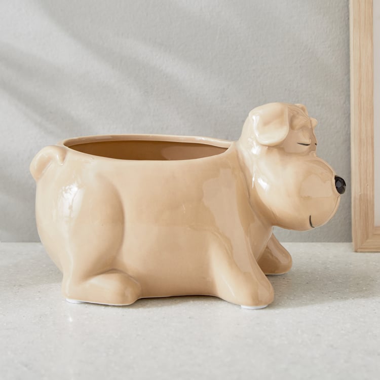 Gloria Seasons Ceramic Dog Planter