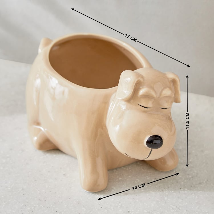 Gloria Seasons Ceramic Dog Planter