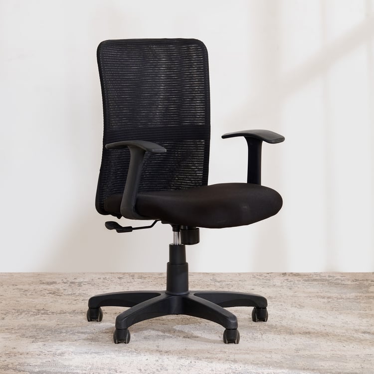 (Refurbished) Quadro NXT Mesh Medium Back Office Chair - Black