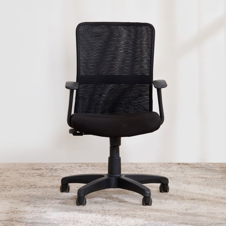 (Refurbished) Quadro NXT Mesh Medium Back Office Chair - Black