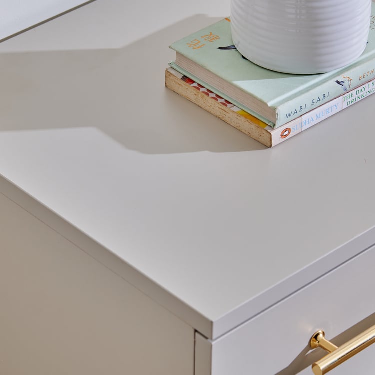 Dante Bedside Table with Drawers - Grey