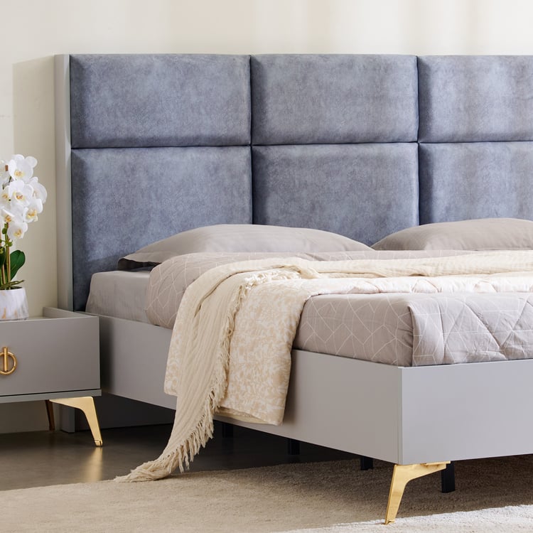 Anri King Bed - Grey