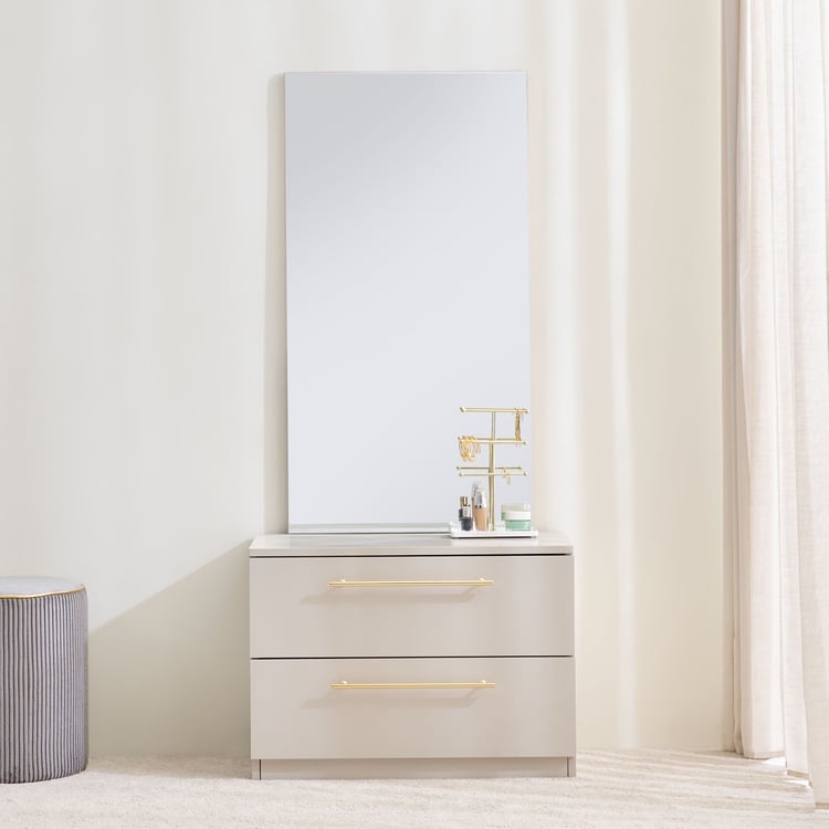 Dante Dresser Mirror with Drawers - Grey