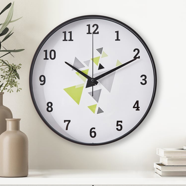 Casablanca Glass Printed Wall Clock - 31.5cm