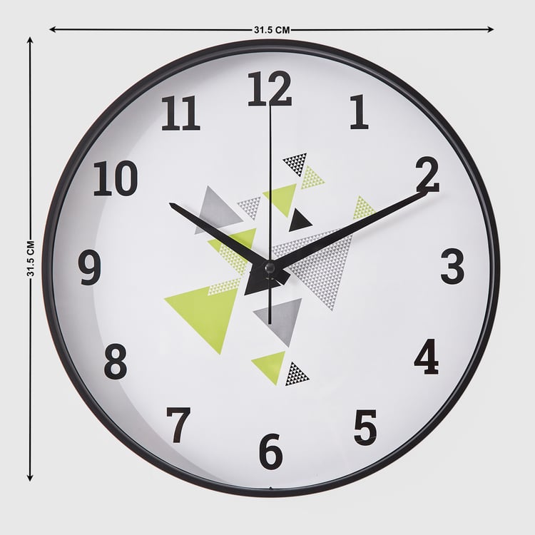 Casablanca Glass Printed Wall Clock - 31.5cm