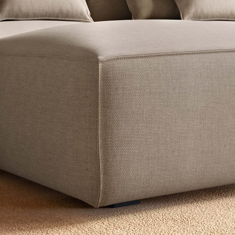 Mills Fabric 3-Seater Sofa with Ottoman