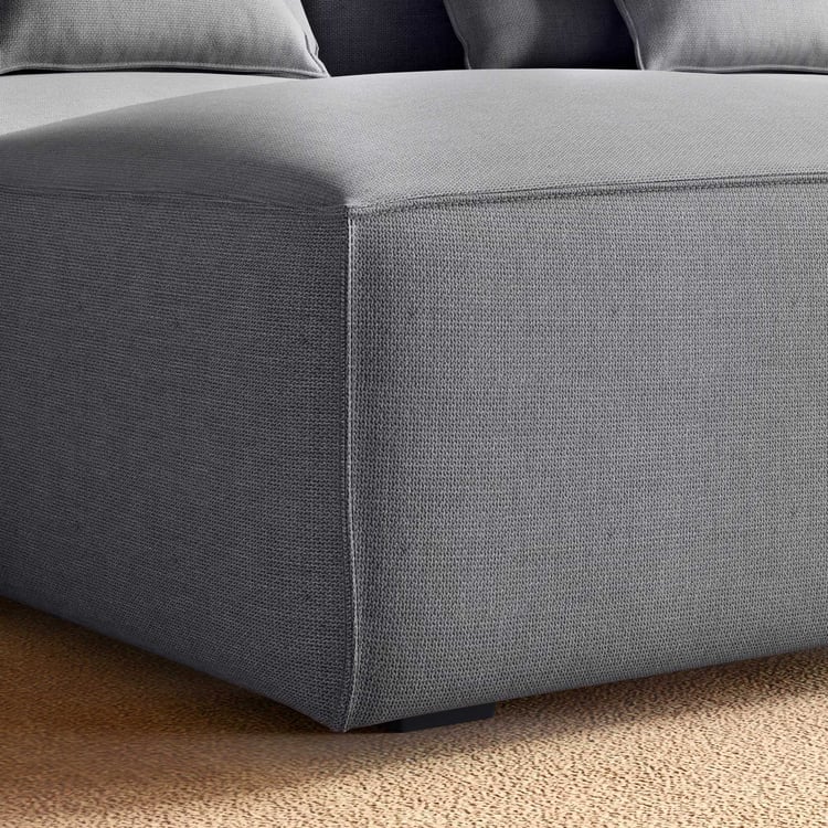 Mills Fabric 3-Seater Sofa with Ottoman