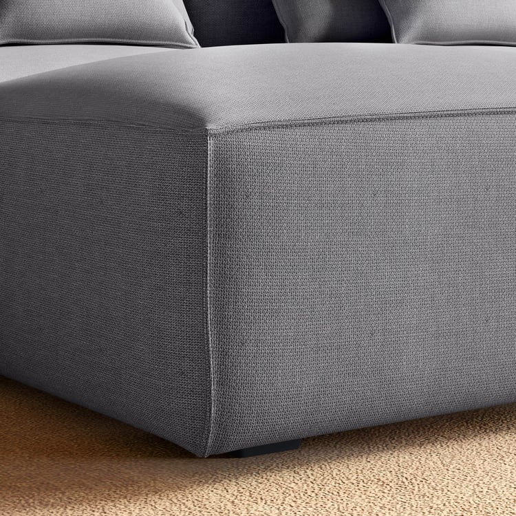 Mills Fabric 3-Seater Sofa with 2 Ottomans