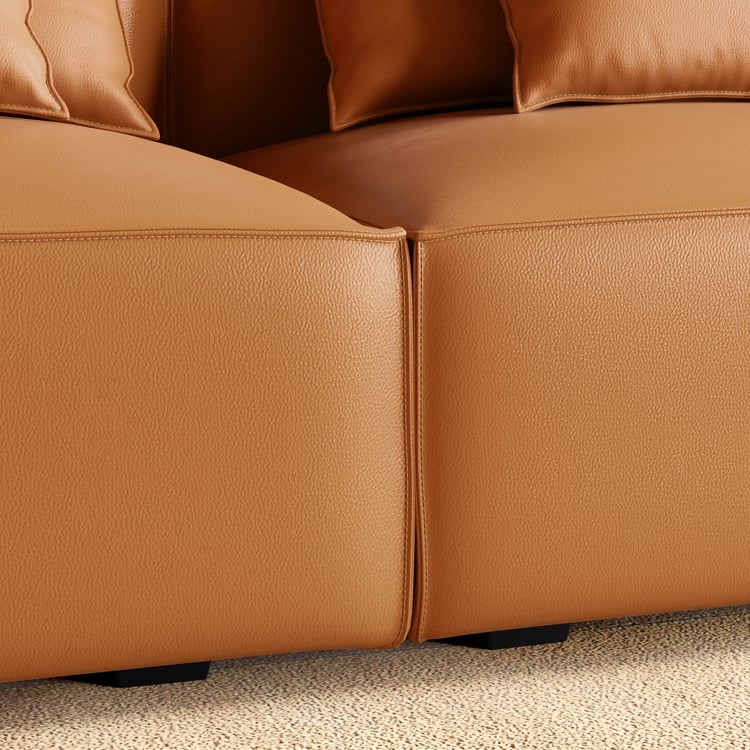 Mills Half Leather 3-Seater Sofa