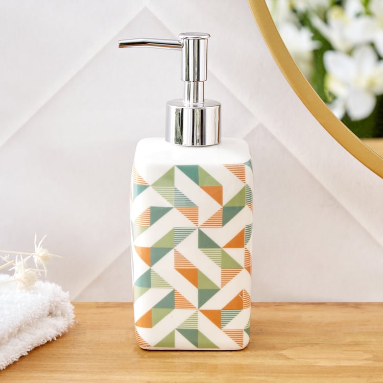 Mekong Apex Ceramic Printed Soap Dispenser - 400ml