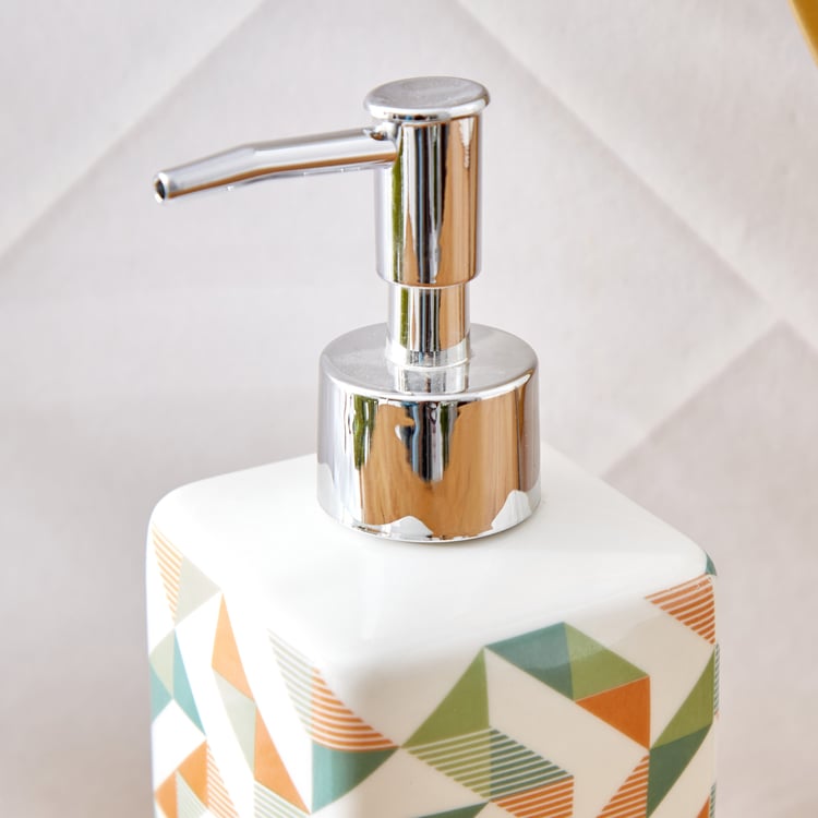 Mekong Apex Ceramic Printed Soap Dispenser - 400ml