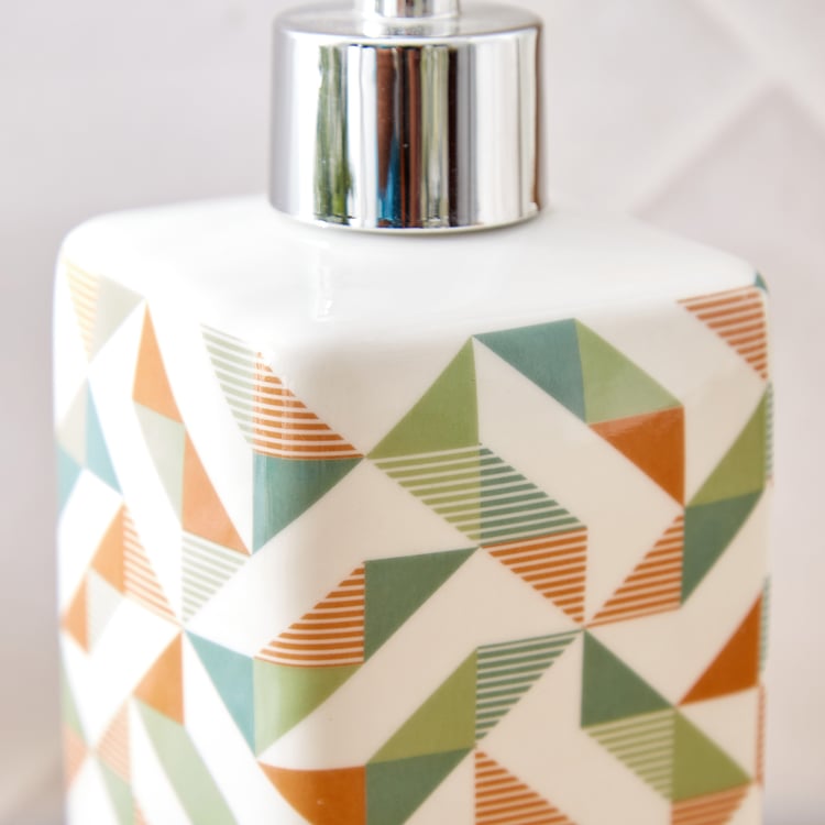 Mekong Apex Ceramic Printed Soap Dispenser - 400ml