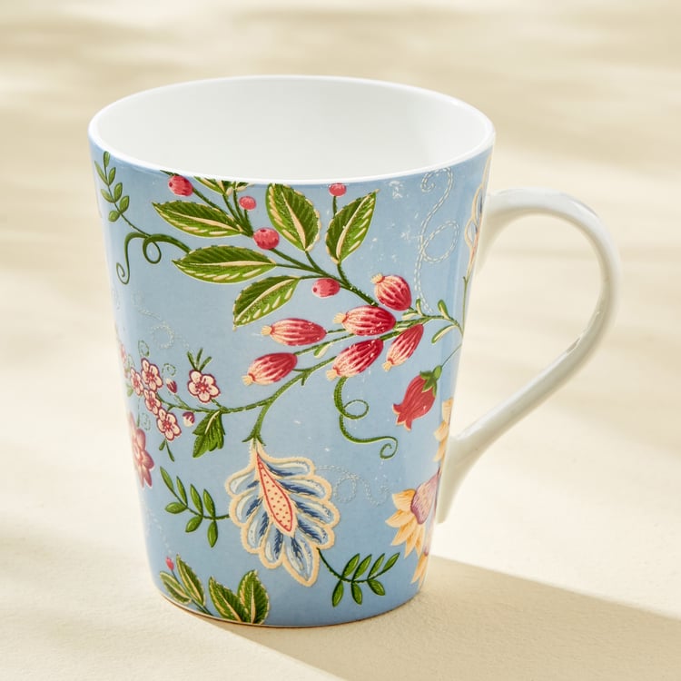 Mandarin Crane Set of 3 Bone China Printed Coffee Mugs - 340ml