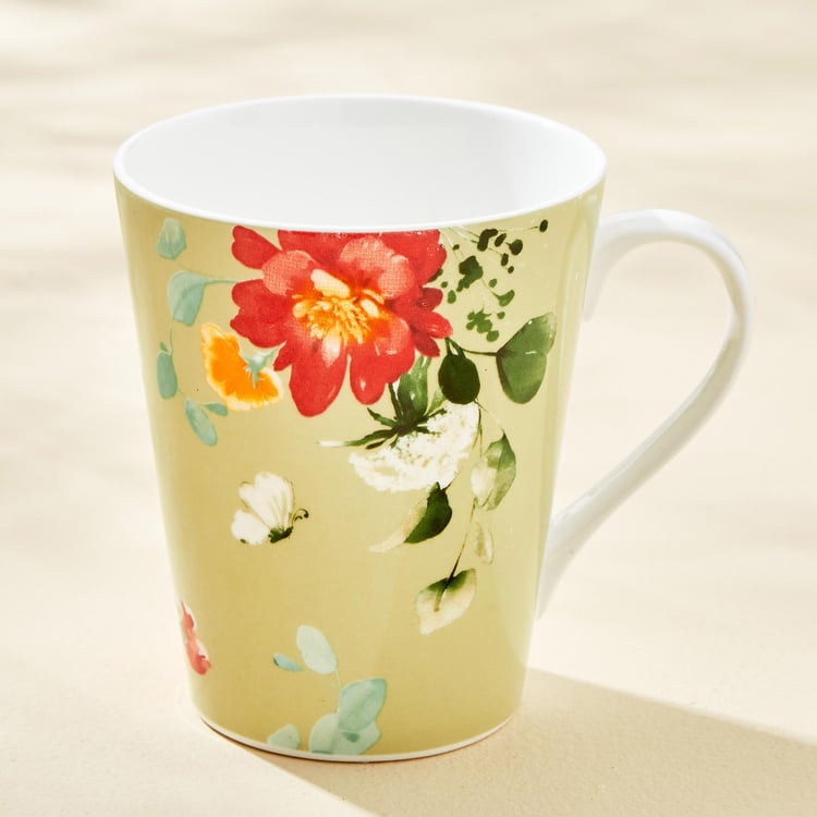 Mandarin Harvey Set of 3 Bone China Printed Coffee Mugs - 340ml