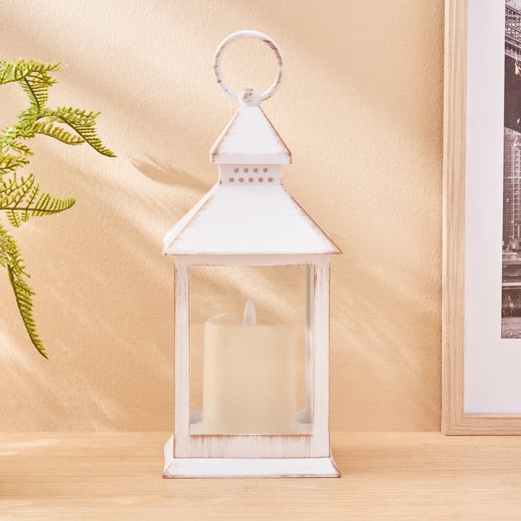 Pegasus Duke Glass Lantern with LED Candle