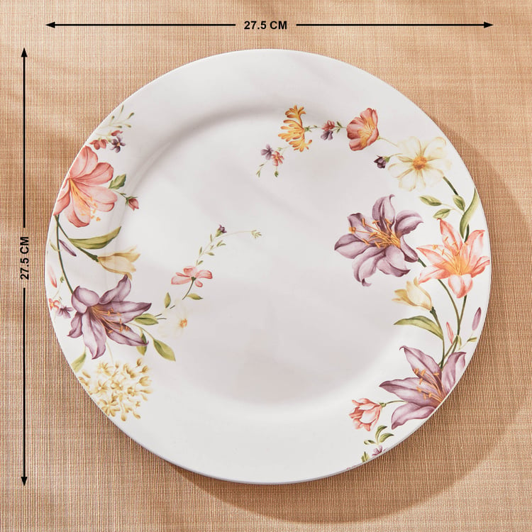 Moksha Lily Ironstone Printed Dinner Plate - 27.5cm